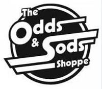 Logo of The Odds & Sods Shoppe, black and white graphic text.