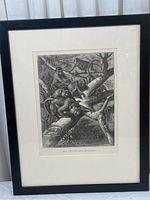 Framed lithograph showing the entire artwork within a black frame.