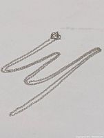 Photo of 10K gold chain laid out to show full length and clasp