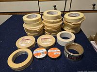 All rolls arranged showing quantity and types