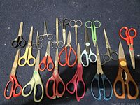 All scissors laid out showing variety and count