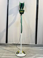 Front view of complete Garrett Ultra GTA350 metal detector showing adjustable two-piece shaft, control housing, armrest, and round crossfire coil