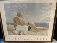Front view of framed Alex Colville print showing artwork and signature with text "ALEX COLVILLE"