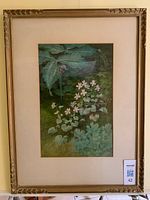 Framed watercolour painting showing the full artwork and frame.