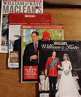 Four commemorative Maclean's magazines featuring Prince William and Kate Middleton from 2011.