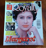 Magazine cover featuring Princess Margaret with the headline 'Margaret The Lost Princess'
