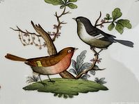 Close-up of bird motif on Herend tray