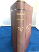 Cloth-bound spine and partial front cover showing gilt title and black borders