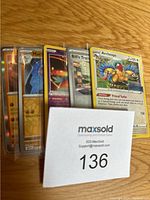 Front view of 6 Pokémon cards displayed overlapping, showing Archeops and Bill's Transcript clearly.