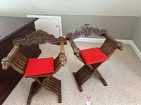 Pair of chairs from front showing overall appearance