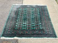 Top-down view of the entire carpet laid flat showing the overall design and color.