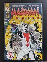 Front cover of Madman Comics #5 comic book showing the main character Madman in action pose with comic style background and cover price.