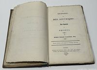 Open book showing frontispiece and title page with publication information including author and year 1817.