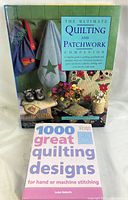 Two quilting and patchwork books displayed, showing titles and covers.
