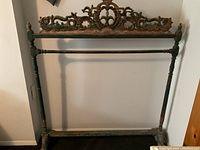 Front view of the quilt rack showing the overall shape and size.