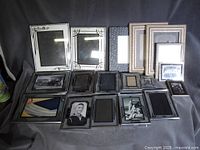 Front view of all eighteen frames