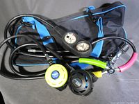 Regulator set with hoses, gauges and BCD partially visible