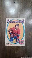 Front of the 1971 Guy Lapointe rookie card showing player portrait and Canadiens branding