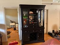 Front view of complete assembled cabinet in room