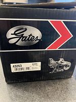 Black and red Gates branded box showing the product model number 43263 and a small illustration of the water pump on the front.