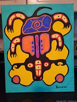 Front view of the original acrylic painting showing full artwork and signature of the artist