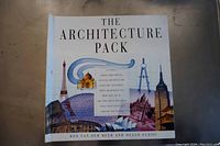 Front cover of The Architecture Pack 3D pop-up architecture book showing landmarks and title.