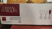 Box showing Cristal d'Arques Paris branding and made in France label.