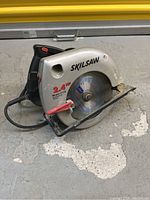 Side view of Skilsaw Model 5175 2.4 HP circular saw showing the blade and model branding.