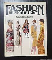 Front cover of the hardcover book featuring historical fashion illustrations.