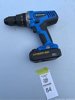 Mastercraft 20V Max Lithium-Ion cordless drill showing left side with chuck and battery pack