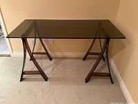 Front view of full desk