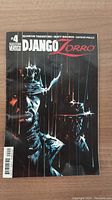 Front cover of Django Zorro comic issue 4 shows stylized dark illustration of characters, with text credits for Quentin Tarantino, Matt Wagner, Esteve Polls and Vertigo logo.