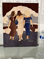 Full front view of painting showing overall composition and signature