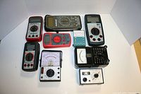 Overview of eight meters on white background