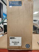 Box front showing Progress Lighting branding and the model number P4328-20.