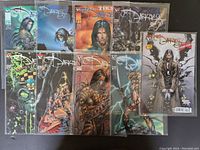 Lot of ten The Darkness comic books from 1997-98, displayed to show front covers including multiple issue numbers and variant covers representing the set described by the seller.