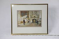 Full view of the framed print showing the entire artwork centered and the frame edges with measuring tape beneath showing width.