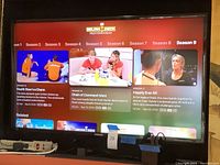 Samsung TV displaying streaming content screen confirming it is working and the TV is operational.