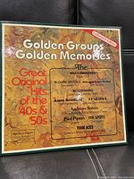 Front cover of the boxed set showing title and highlighted artists and song titles from 1940s and 1950s.