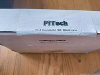 Top view of the sealed white box with PITech label and product name 'Pi-3 Complete Kit Black case'