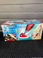 Box showing H2O Mop Ultra 3-in-1 steam mop front with product image and features.