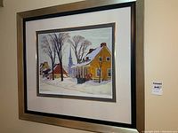 Full view of the framed print showing the entire artwork and frame