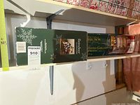 Long green box for outdoor illuminated Christmas garland, showing package details.