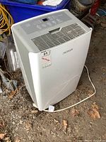 Front side view showing unit size, power cord and body shape