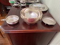 Main view of the three sterling silver items on display