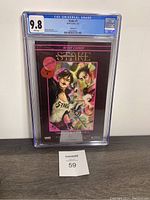 Front of CGC graded comic Stake #1 Trade Dress Exclusive variant illustrated by Francesca Fantini, graded 9.8, in a protective hard slab.