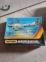 Closed box of Matchbox Boeing B-17G Flying Fortress 1:72 scale model kit with colorful artwork.