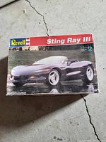 Box cover of the Revell Sting Ray III plastic model car kit showing an image of the completed car model.