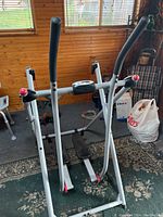 Frontal view of the Tony Little Gazelle Sport elliptical exercise machine showing the handles, foot pedals and frame.