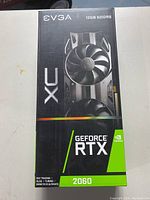Front of sealed EVGA GeForce RTX 2060 box showing model name, XC branding, and memory capacity.